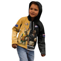 Personalised New Zealand And Australia Rugby Kid Hoodie 2024 All Black Wallabies Mascots Together LT14 - Polynesian Pride