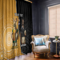 Personalised New Zealand And Australia Rugby Window Curtain 2024 All Black Wallabies Mascots Together LT14 - Polynesian Pride