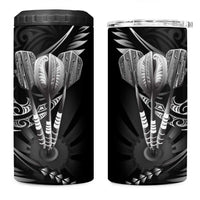 All Black New Zealand Darts 4 in 1 Can Cooler Tumbler Aoteroa Fern Maori Galaxy Style LT14 One Size: 16 oz Black - Polynesian Pride