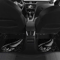 Personalised All Black New Zealand Darts Car Mats Aoteroa Fern Maori Galaxy Style LT14 Set 2pcs - Back Black - Polynesian Pride