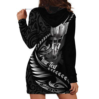 Personalised All Black New Zealand Darts Hoodie Dress Aoteroa Fern Maori Galaxy Style LT14 - Polynesian Pride