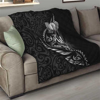 Personalised All Black New Zealand Darts Quilt Aoteroa Fern Maori Galaxy Style LT14 - Polynesian Pride