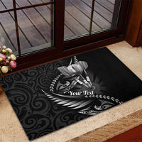 Personalised All Black New Zealand Darts Rubber Doormat Aoteroa Fern Maori Galaxy Style LT14 - Polynesian Pride