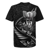Personalised All Black New Zealand Darts Rugby Jersey Aoteroa Fern Maori Galaxy Style LT14 - Polynesian Pride