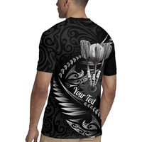 Personalised All Black New Zealand Darts Rugby Jersey Aoteroa Fern Maori Galaxy Style LT14 - Polynesian Pride