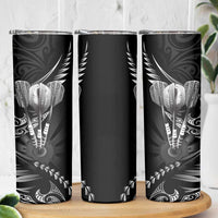 All Black New Zealand Darts Skinny Tumbler Aoteroa Fern Maori Galaxy Style LT14 - Polynesian Pride