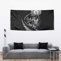 Personalised All Black New Zealand Darts Tapestry Aoteroa Fern Maori Galaxy Style LT14 - Polynesian Pride