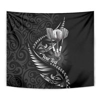 Personalised All Black New Zealand Darts Tapestry Aoteroa Fern Maori Galaxy Style LT14 - Polynesian Pride