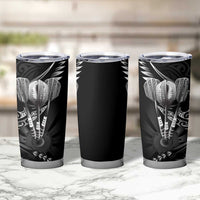 All Black New Zealand Darts Tumbler Cup Aoteroa Fern Maori Galaxy Style LT14 - Polynesian Pride