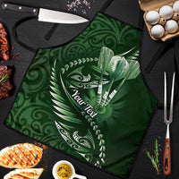 Personalised All Green New Zealand Darts Apron Aoteroa Fern Maori Galaxy Style - Polynesian Pride