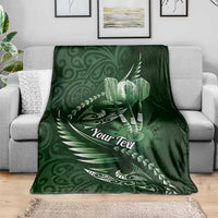 Personalised All Green New Zealand Darts Blanket Aoteroa Fern Maori Galaxy Style LT14 - Polynesian Pride