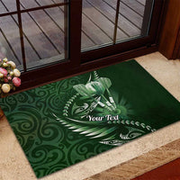 Personalised All Green New Zealand Darts Rubber Doormat Aoteroa Fern Maori Galaxy Style LT14 - Polynesian Pride