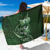 Personalised All Green New Zealand Darts Sarong Aoteroa Fern Maori Galaxy Style LT14 One Size 44 x 66 inches Green - Polynesian Pride