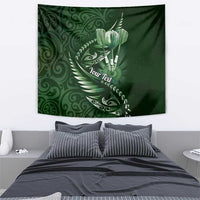 Personalised All Green New Zealand Darts Tapestry Aoteroa Fern Maori Galaxy Style LT14 - Polynesian Pride