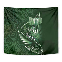Personalised All Green New Zealand Darts Tapestry Aoteroa Fern Maori Galaxy Style LT14 - Polynesian Pride