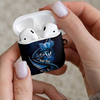 Personalised All Blue New Zealand Darts AirPods Case Aoteroa Fern Maori Galaxy Style LT14 - Polynesian Pride