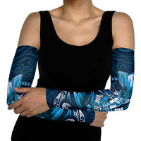 Personalised All Blue New Zealand Darts Arm Sleeves Aoteroa Fern Maori Galaxy Style - Polynesian Pride