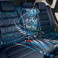 Personalised All Blue New Zealand Darts Back Car Seat Cover Aoteroa Fern Maori Galaxy Style LT14 - Polynesian Pride