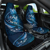 Personalised All Blue New Zealand Darts Car Seat Cover Aoteroa Fern Maori Galaxy Style LT14 One Size Blue - Polynesian Pride