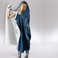 Personalised All Blue New Zealand Darts Hooded Blanket Aoteroa Fern Maori Galaxy Style LT14 - Polynesian Pride