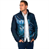 Personalised All Blue New Zealand Darts Padded Jacket Aoteroa Fern Maori Galaxy Style - Polynesian Pride