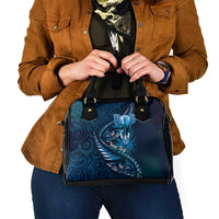 Personalised All Blue New Zealand Darts Shoulder Handbag Aoteroa Fern Maori Galaxy Style LT14 - Polynesian Pride