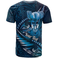 Personalised All Blue New Zealand Darts T Shirt Aoteroa Fern Maori Galaxy Style LT14 - Polynesian Pride