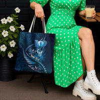 Personalised All Blue New Zealand Darts Tote Bag Aoteroa Fern Maori Galaxy Style - Polynesian Pride