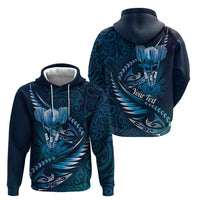 Personalised All Blue New Zealand Darts Zip Hoodie Aoteroa Fern Maori Galaxy Style LT14 - Polynesian Pride