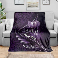 Personalised All Purple New Zealand Darts Blanket Aoteroa Fern Maori Galaxy Style LT14 - Polynesian Pride
