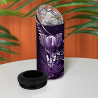 All Purple New Zealand Darts 4 in 1 Can Cooler Tumbler Aoteroa Fern Maori Galaxy Style LT14 - Polynesian Pride
