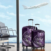 Personalised All Purple New Zealand Darts Luggage Cover Aoteroa Fern Maori Galaxy Style LT14 - Polynesian Pride