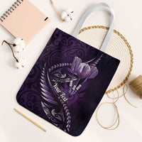 Personalised All Purple New Zealand Darts Tote Bag Aoteroa Fern Maori Galaxy Style - Polynesian Pride