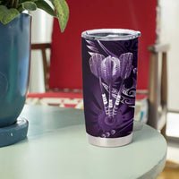 All Purple New Zealand Darts Tumbler Cup Aoteroa Fern Maori Galaxy Style LT14 - Polynesian Pride