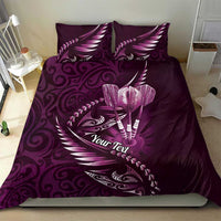 Personalised All Pink New Zealand Darts Bedding Set Aoteroa Fern Maori Galaxy Style LT14 - Polynesian Pride