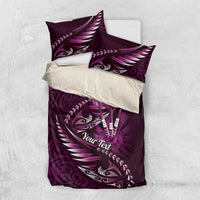 Personalised All Pink New Zealand Darts Bedding Set Aoteroa Fern Maori Galaxy Style LT14 US Twin 172cm x 218cm Pink - Polynesian Pride