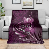 Personalised All Pink New Zealand Darts Blanket Aoteroa Fern Maori Galaxy Style LT14 - Polynesian Pride