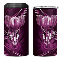 All Pink New Zealand Darts 4 in 1 Can Cooler Tumbler Aoteroa Fern Maori Galaxy Style LT14 One Size: 16 oz Pink - Polynesian Pride
