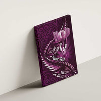 Personalised All Pink New Zealand Darts Canvas Wall Art Aoteroa Fern Maori Galaxy Style LT14 - Polynesian Pride