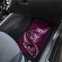 Personalised All Pink New Zealand Darts Car Mats Aoteroa Fern Maori Galaxy Style LT14 - Polynesian Pride