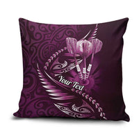Personalised All Pink New Zealand Darts Pillow Cover Aoteroa Fern Maori Galaxy Style - Polynesian Pride