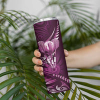 All Pink New Zealand Darts Skinny Tumbler Aoteroa Fern Maori Galaxy Style LT14 - Polynesian Pride