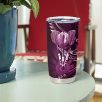 All Pink New Zealand Darts Tumbler Cup Aoteroa Fern Maori Galaxy Style LT14 - Polynesian Pride