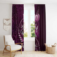 Personalised All Pink New Zealand Darts Window Curtain Aoteroa Fern Maori Galaxy Style LT14 - Polynesian Pride