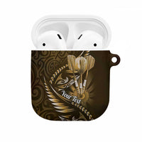 Personalised All Gold New Zealand Darts AirPods Case Aoteroa Fern Maori Galaxy Style LT14 Gold - Polynesian Pride