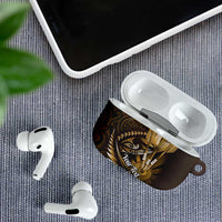 Personalised All Gold New Zealand Darts AirPods Case Aoteroa Fern Maori Galaxy Style LT14 - Polynesian Pride