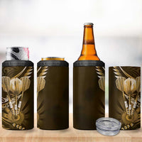 All Gold New Zealand Darts 4 in 1 Can Cooler Tumbler Aoteroa Fern Maori Galaxy Style LT14 - Polynesian Pride