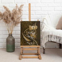 Personalised All Gold New Zealand Darts Canvas Wall Art Aoteroa Fern Maori Galaxy Style LT14 - Polynesian Pride