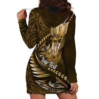 Personalised All Gold New Zealand Darts Hoodie Dress Aoteroa Fern Maori Galaxy Style LT14 - Polynesian Pride