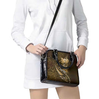 Personalised All Gold New Zealand Darts Shoulder Handbag Aoteroa Fern Maori Galaxy Style LT14 - Polynesian Pride